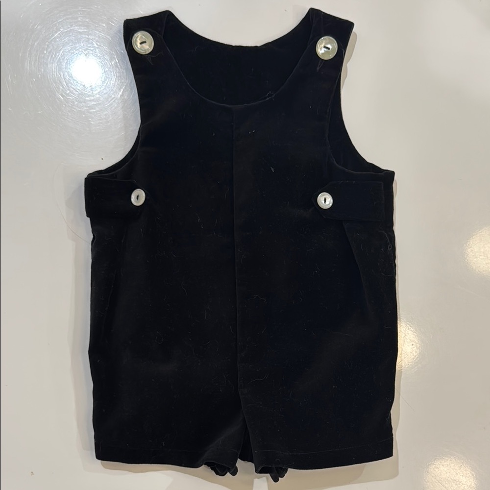 Imp Original Velvet Black Kids Overalls